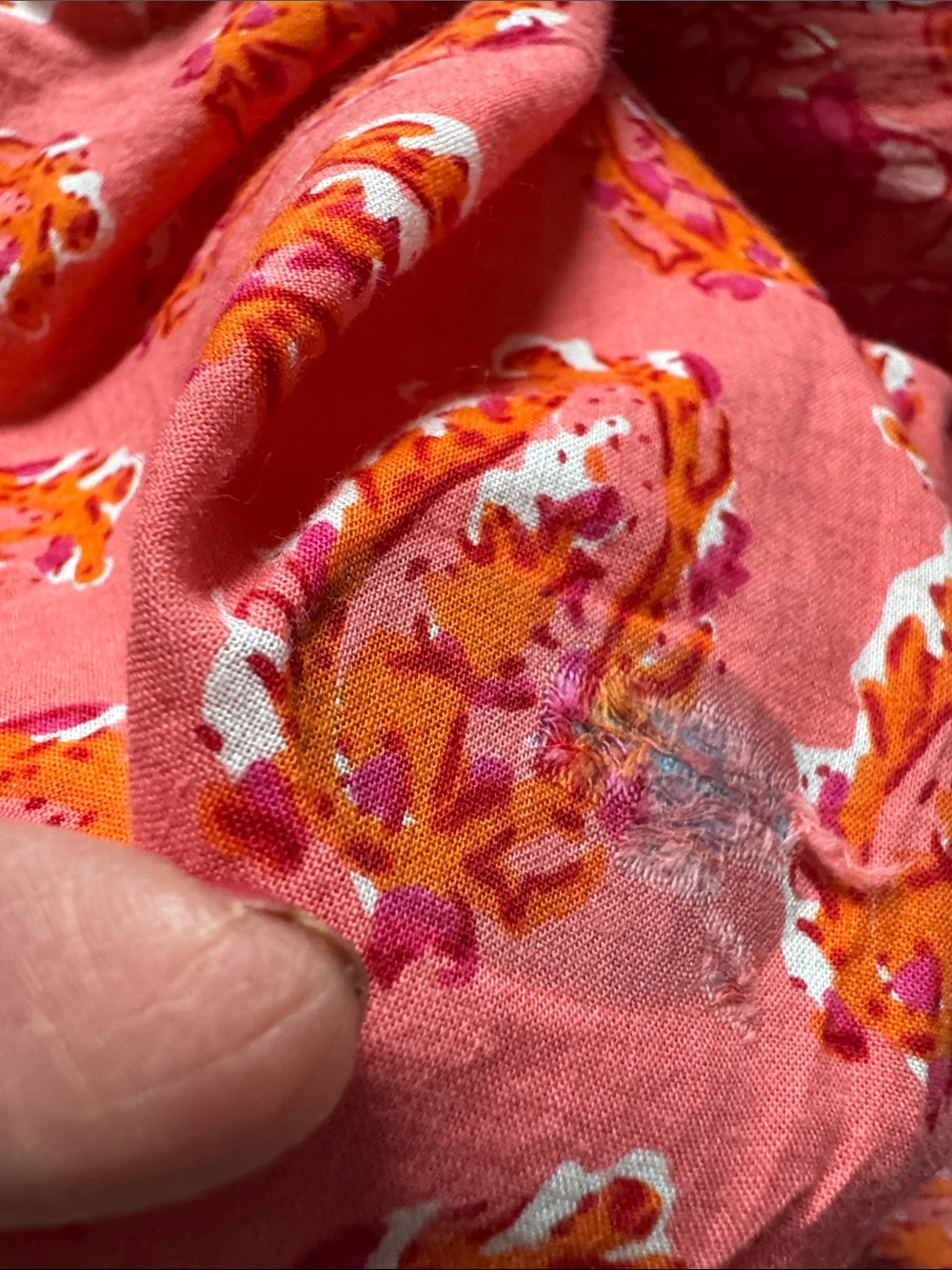 Uncle Frank Cotton Cottagecore Block Print Mini Ruffle Hem Boho Size Small - Picture 9 of 10
